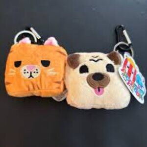NWT Inseperables Plush Clips Dog & Cat